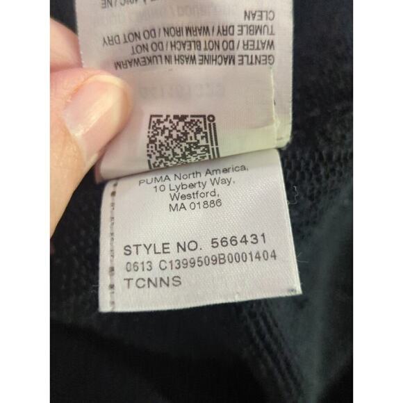 Puma X Ferrari Sweatshirt Woman's Medium Black Hoodie Full Zip Racing Long - Picture 13 of 16